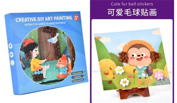 Creativity Children Stickers Painting Kits Diy Handmade Sensory Educational Toys (number Of Pages 8)