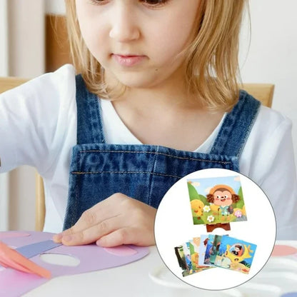 Creativity Children Stickers Painting Kits Diy Handmade Sensory Educational Toys (number Of Pages 8)